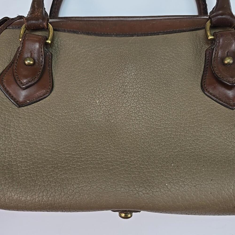 Vintage 80s Dooney & Bourke All Weather Leather Boston Satchel Bag Made in US - Picture 8 of 9